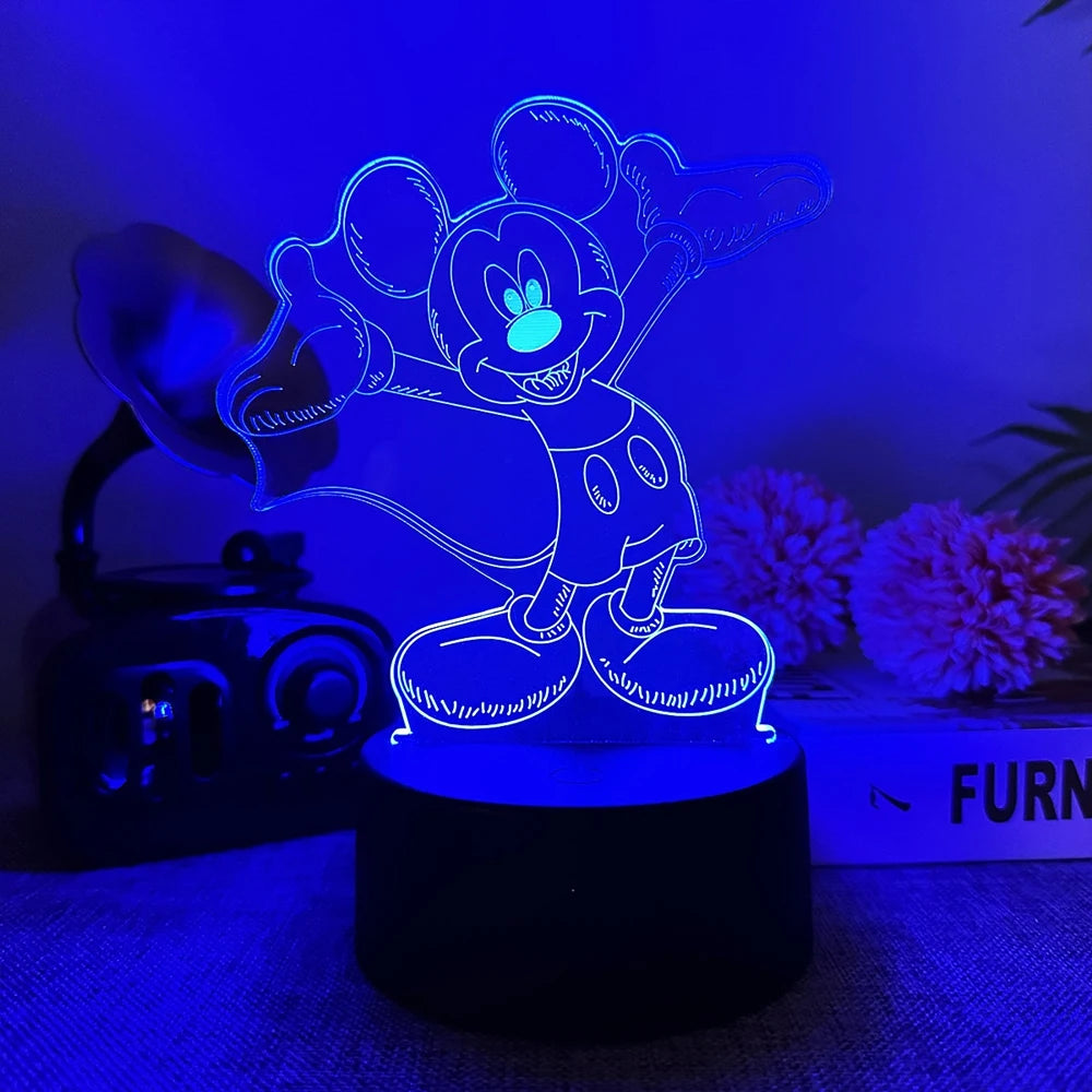 Night Light Minnie Mickey Mouse Acrylic Touch 3D illusion