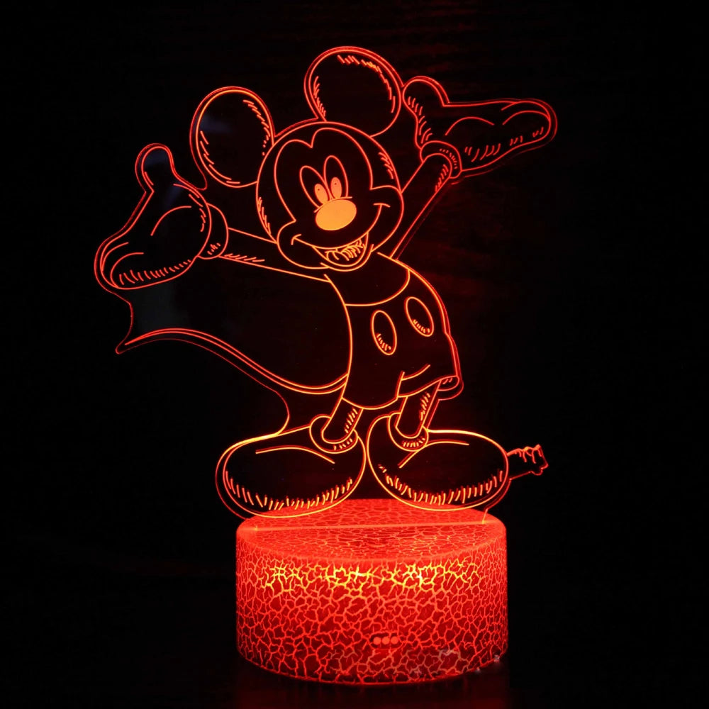 Night Light Minnie Mickey Mouse Acrylic Touch 3D illusion