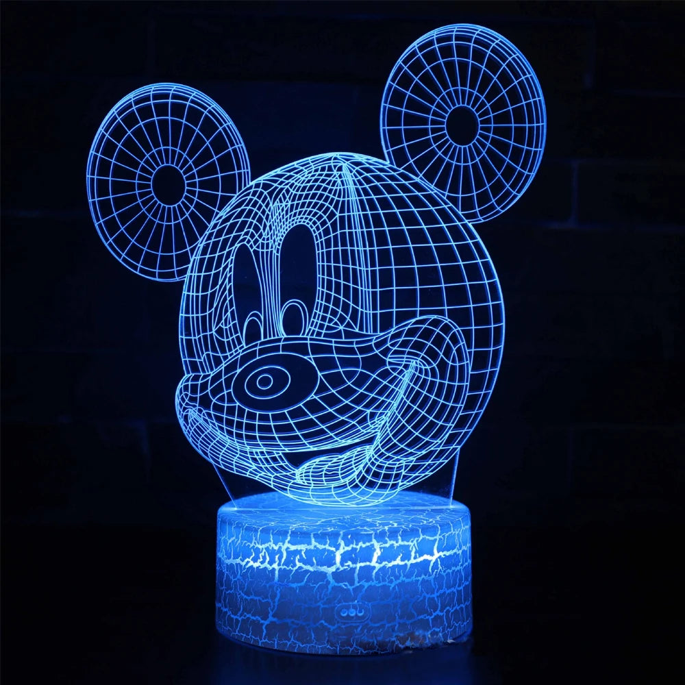 Night Light Minnie Mickey Mouse Acrylic Touch 3D illusion