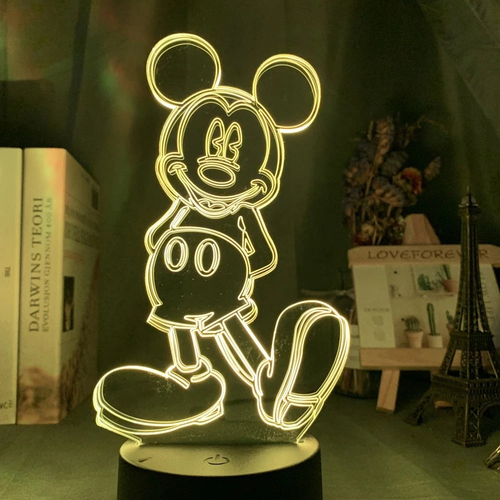 Night Light Minnie Mickey Mouse Acrylic Touch 3D illusion